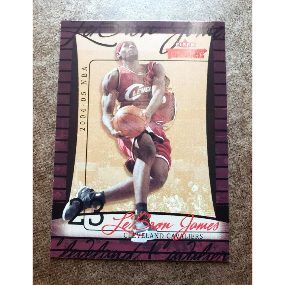 20004-2005 Fleer LEBRON JAMES THROWBACKS NBA Trading Card 23 CLEVELAND CAVALIERS